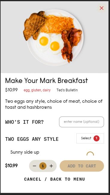 Item Example - Mobile