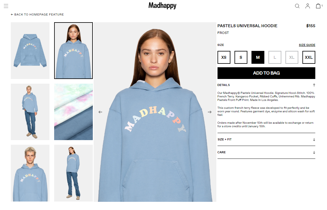 Product Page Example (PDP) - Desktop
