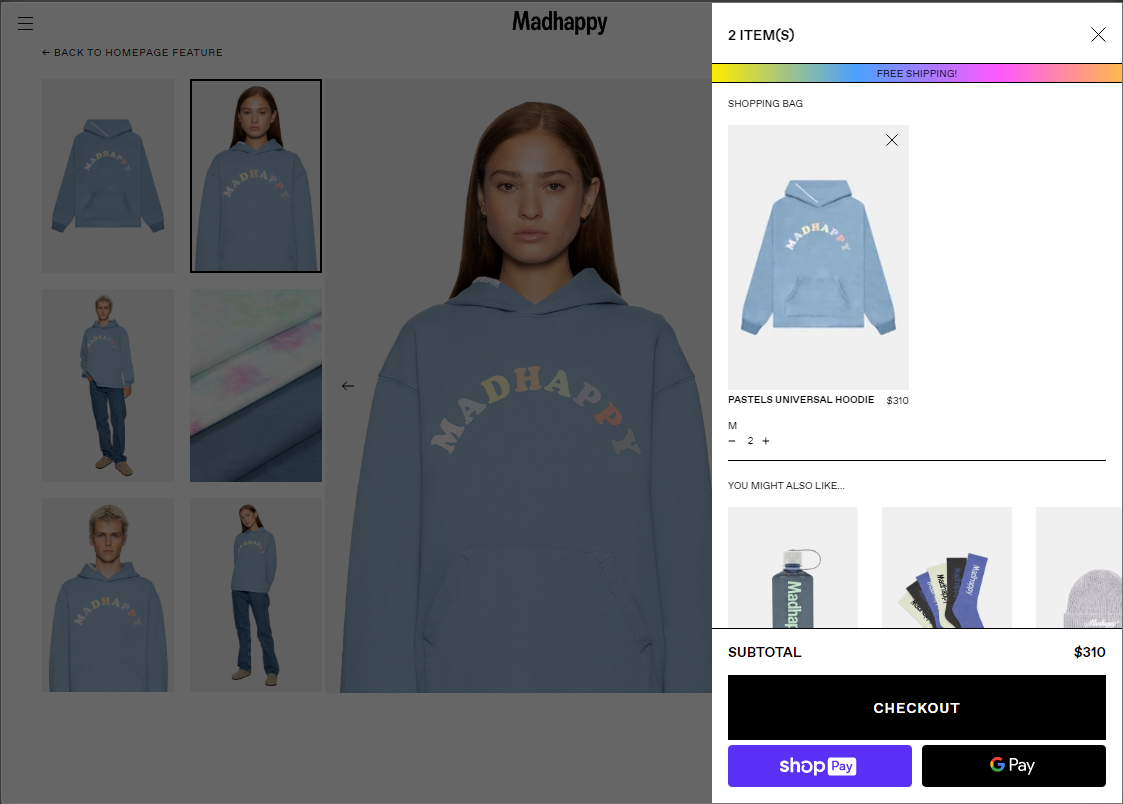 Cart Example - Desktop